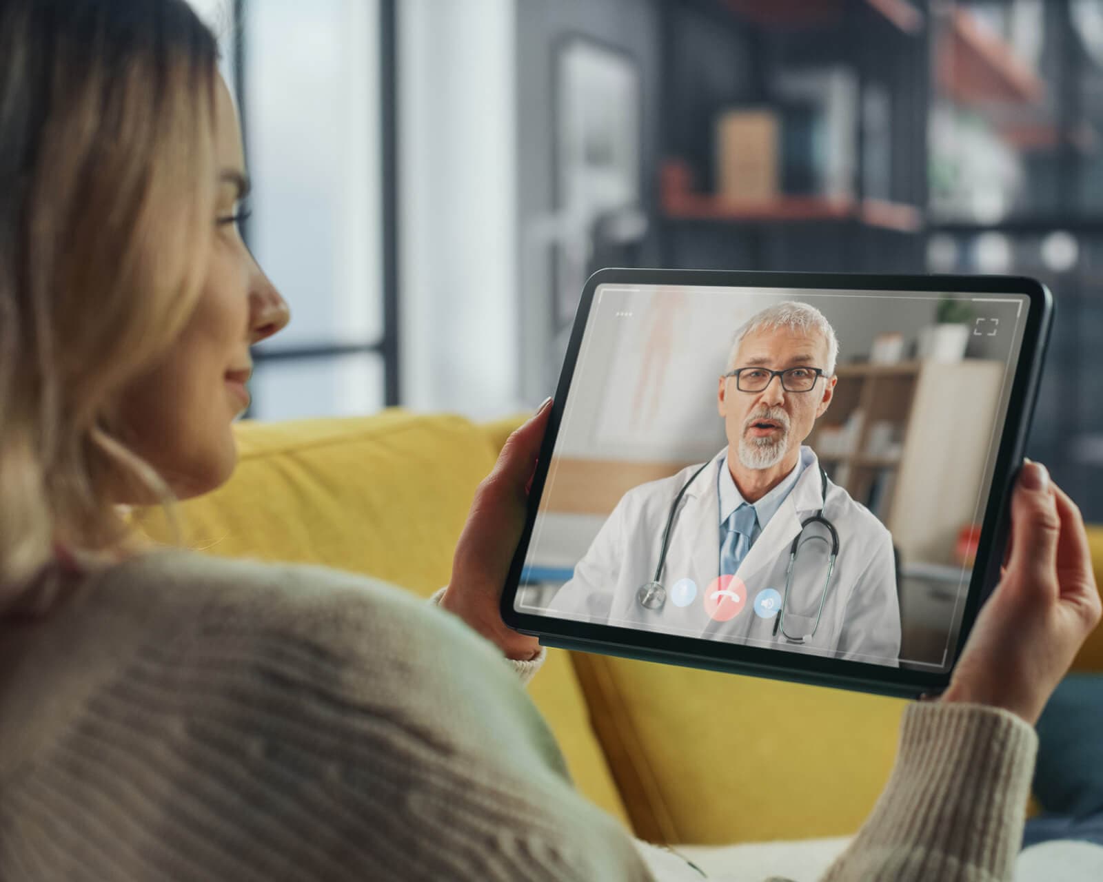 Patient messaging their clinician through the Helios app on a phone.